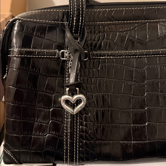 Authentic Brighton Ana Rosa Black Crocodile-Embossed Shoulder Bag - Picture 16 of 16